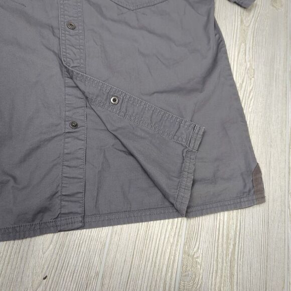 Vintage Harley Davidson Men’s Medium Grey Motor Clothes Mechanic Button Shirt - Picture 8 of 9